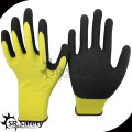 SRSAFETY sandy finish nitrile coated gripper gloves/safety gloves